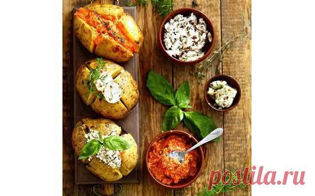 Готовим печеный картофель с начинками