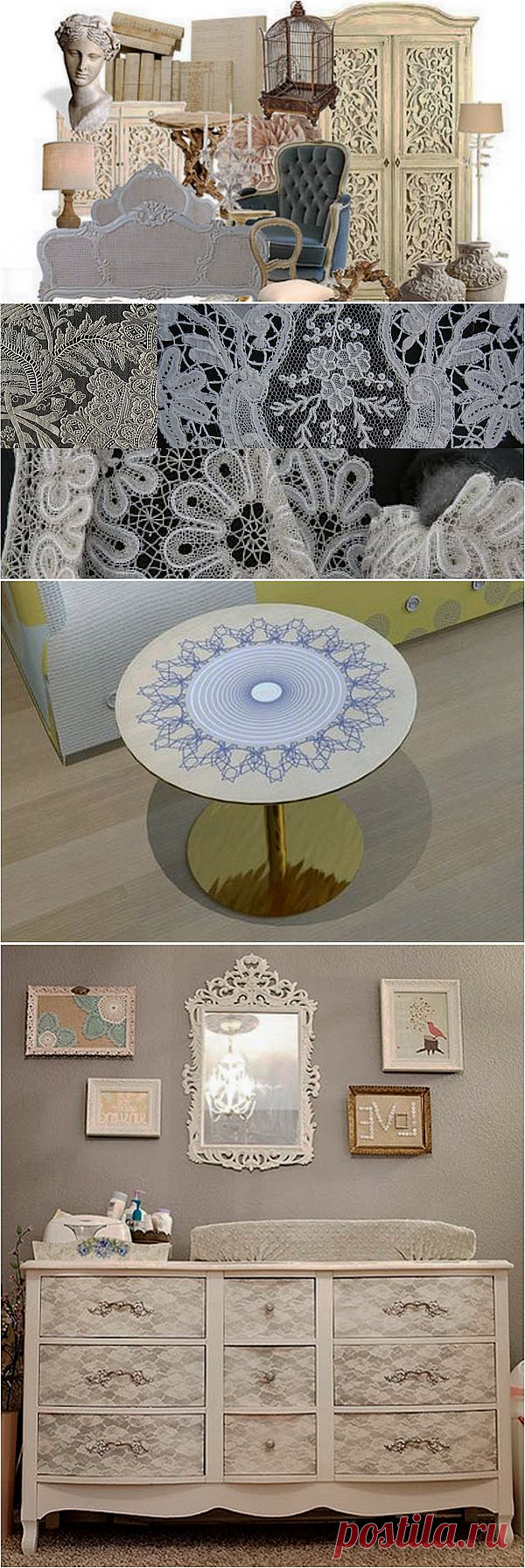 Кружевная роспись, кружевные узоры на мебели - Домашний очаг