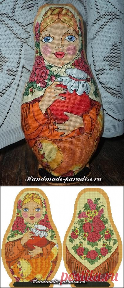 Матрешка. Схемы вышивки крестом - Handmade-Paradise