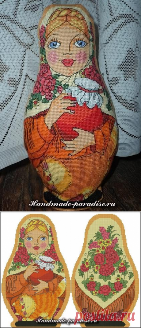 Матрешка. Схемы вышивки крестом - Handmade-Paradise