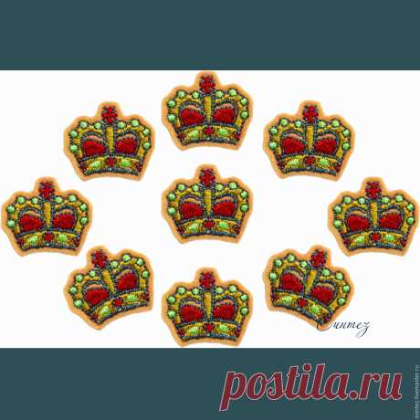 термоаппликация вышитая Корона Российской империи аппликация на фетре – купить в интернет-магазине на Ярмарке Мастеров с доставкой - D7O4XRU | Москва
