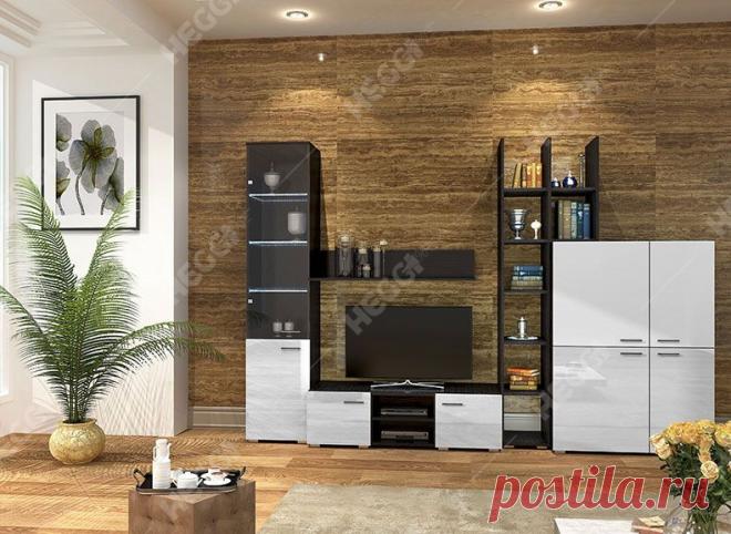 Стенка для гостиной Этна белая глянцевая арт118 (артикул: 66013) – купить в Москве за 11990 руб в интернет-магазине Heggi