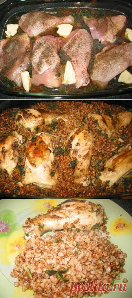 Гречка с курицей томленная в духовке