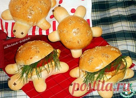 Булочки для сэндвичей "Черепашки" Кулинарный рецепт
