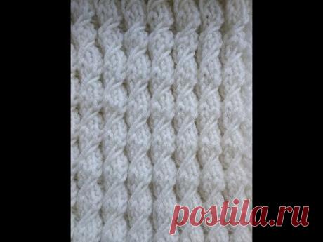 ПРОСТОЙ УЗОР спицами (имитация косы)/ Knitting Pattern imitation braid - YouTube