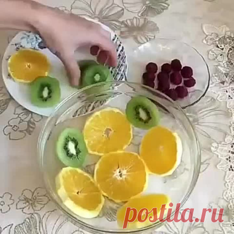 ДОМАШНИЙ ДЕСЕРТ С ФРУКТАМИ ( рецепт )