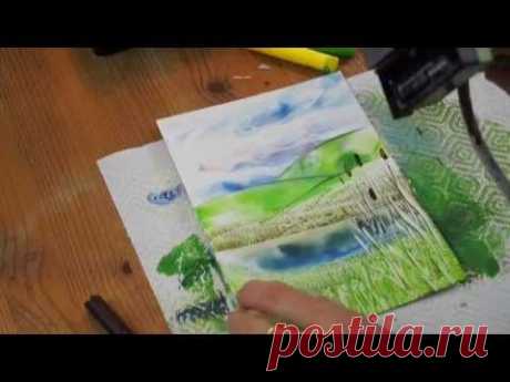 Enkaustik Landschaft | RuthvonG