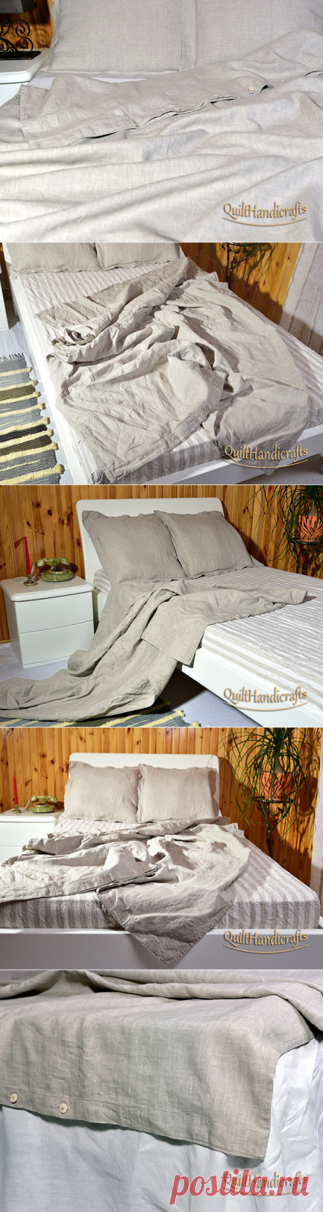Linen DUVET COVER Natural Gray Duvet cover by QuiltHandicrafts