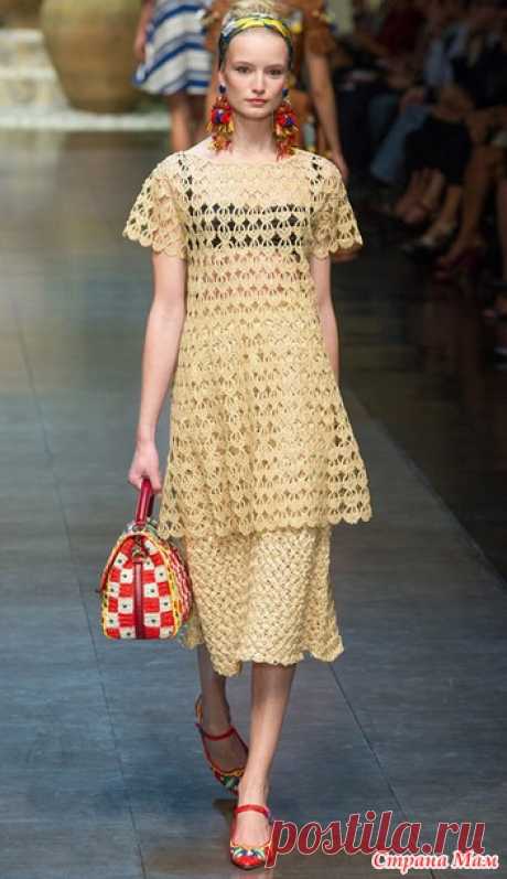 *Платье, костюм или туника от Dolce & Gabbana - Все в ажуре... (вязание крючком) - Страна Мам