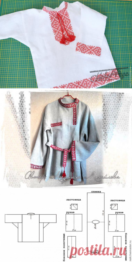Шьем русскую народную рубаху - Ярмарка Мастеров - ручная работа, handmade