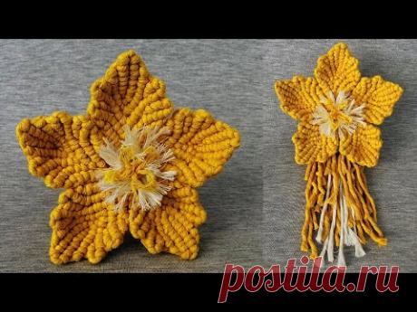 DIY como hacer una FLOR en MACRAME (paso a paso) | DIY Macrame Flower Tutorial (step by step)