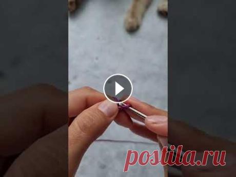Простой шнур колосок. Вязание крючком Простой шнур колосок. Вязание крючком...