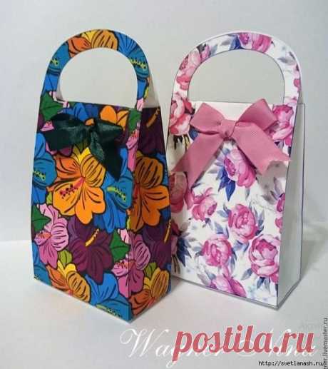 Делаем подарочные сумочки. МК.