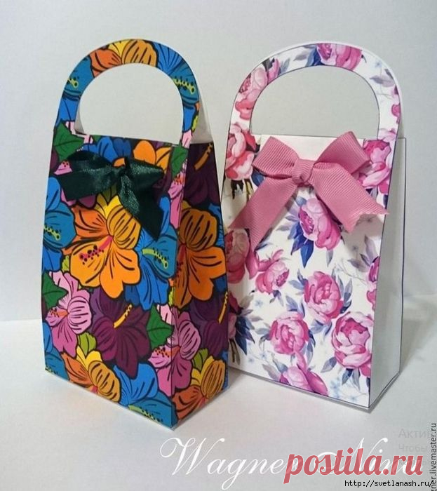Делаем подарочные сумочки. МК.