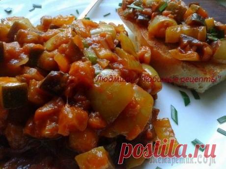 Нежное лечо с ранними овощами.