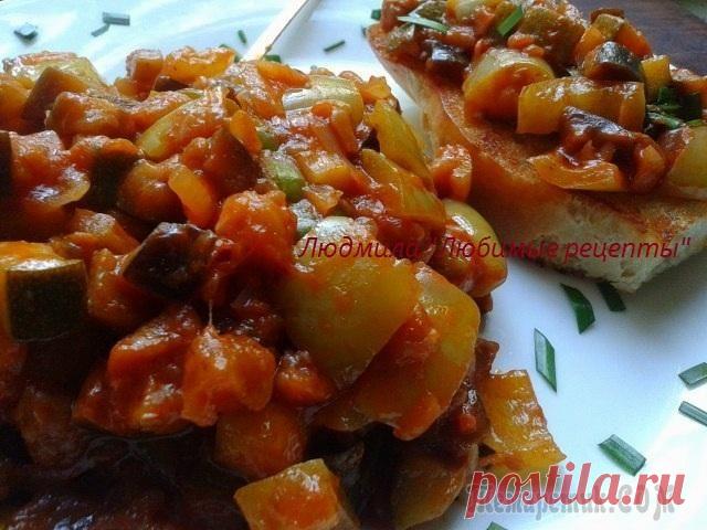 Нежное лечо с ранними овощами.