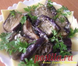 Баклажаны с чесноком - пошаговый рецепт с фотоКулинарные рецепты