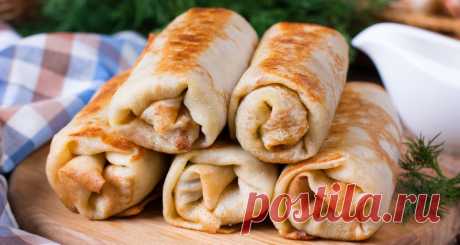 Рецепт вкусных блинов с начинкой