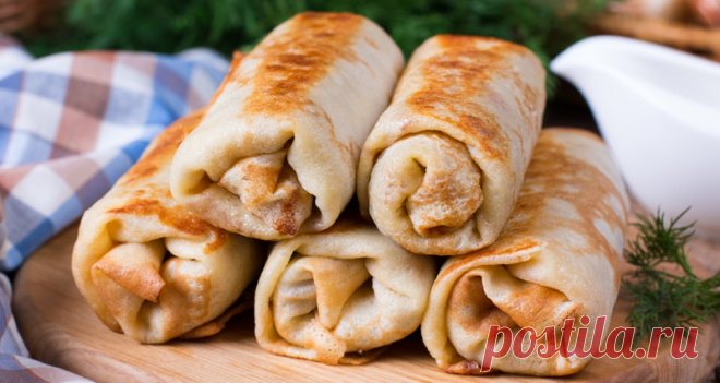 Рецепт вкусных блинов с начинкой
