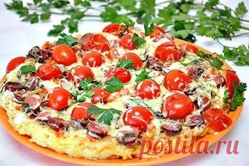 Картофельная пицца на сковороде.