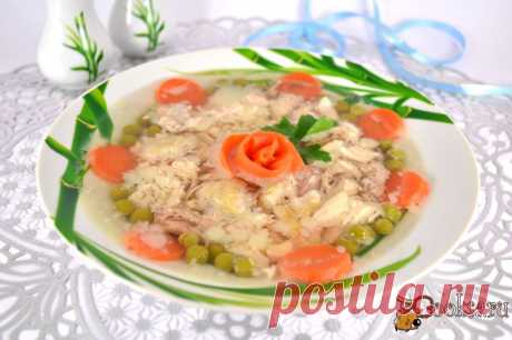 Заливное из курицы со свининой в мультиварке.