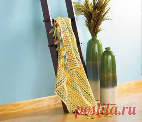 Плед в афганском стиле