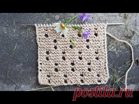 Вяжем узор Капельки💧💧💧knitting pattern.