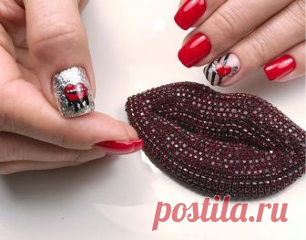 Маникюр на 14 февраля: фото дизайн ногтей 2019-2020 с сердечками на День всех влюбленных