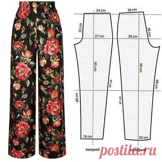 Брюки. Несколько выкроек брюк которые можно сшить начинающим. Простые выкройки. | О рукоделии, и не только. 🧵✂️👜 | Дзен