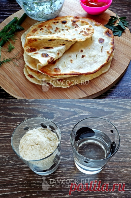 Лепёшки на воде и муке на сковороде - так вкусно и так просто