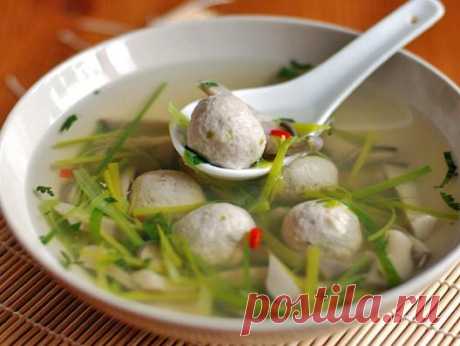 Суп с фрикадельками из рыбы и мяса — Вкусные рецепты