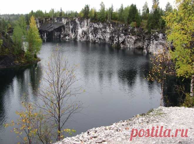 Карелия. Сортавала. Мраморный карьер Рускеала. Водопады, где снимали 