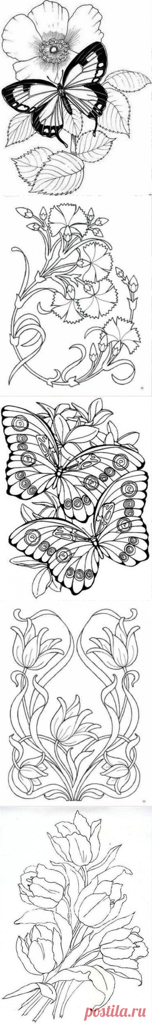 шаблоны и картинки для батика