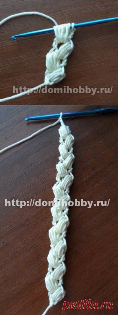 Вязание крючком шнура &quot;колосок&quot;