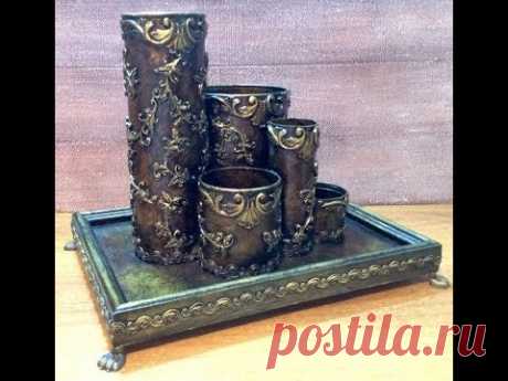 Настольный органайзер из хлама своими руками. DIY. Organize your bangles using old/ waste shoe box