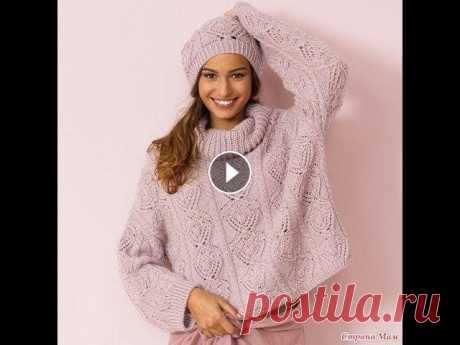 Женский Свитер Оверсайз Спицами - 2019 / Women's Sweater Overseas Knitting Женский Свитер Оверсайз Спицами - 2019 / Women's Sweater Overseas Knitting...