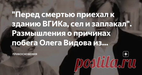 "Перед смертью приехал к зданию ВГИКа, сел и заплакал". Размышления о причинах побега Олега Видова из страны, часть 2 Окончание. Начало здесь https://dzen.