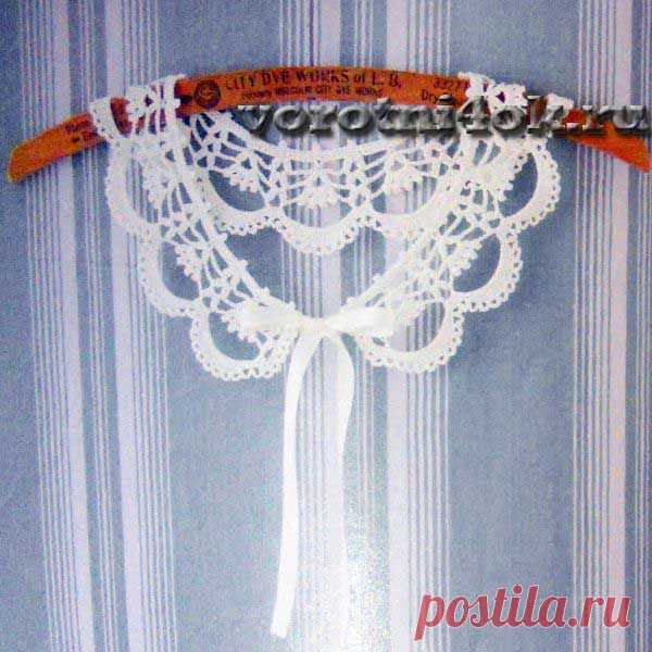 Вязаный воротничок Маришка