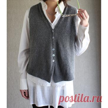 Жилет лицевой гладью Nancy