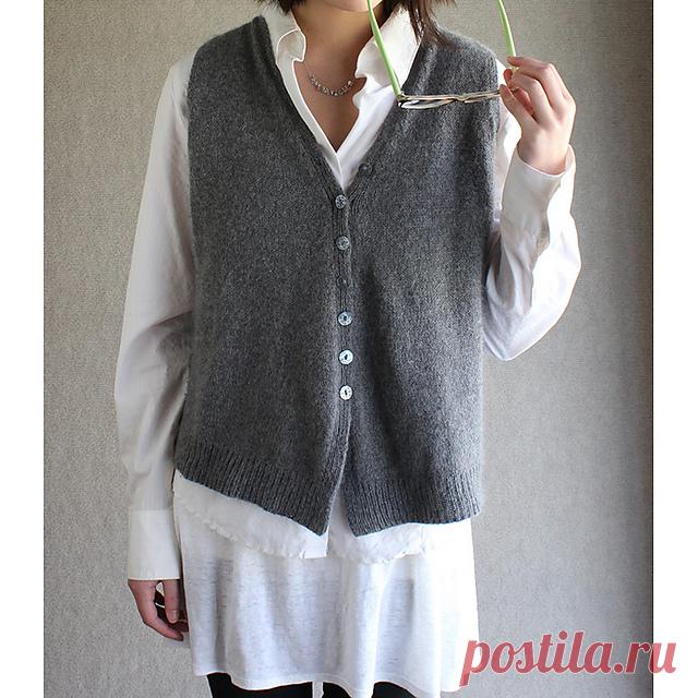 Жилет лицевой гладью Nancy