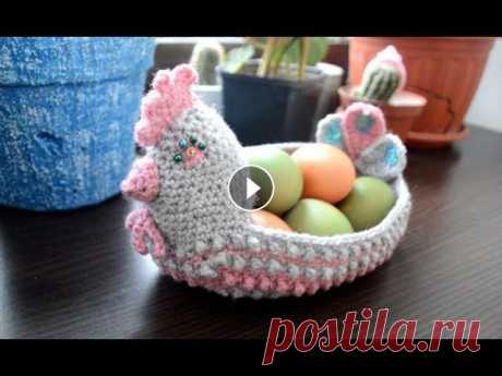ПАСХАЛЬНАЯ КУРОЧКА крючком: вяжем корзинку к Пасхе - Easter chicken Crochet В преддверии Пасхи будет очень кстати связать крючком красивую пасхальную курочку-корзинку для яиц. Эта функциональная поделка не только дополнит ваш ...