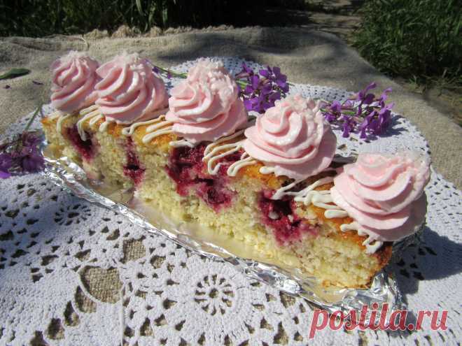 Вкуснейший манник с вишней и кокосом!