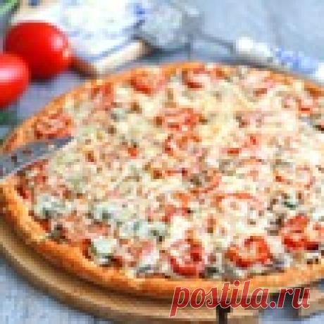 Пицца на сметане с грибами Кулинарный рецепт