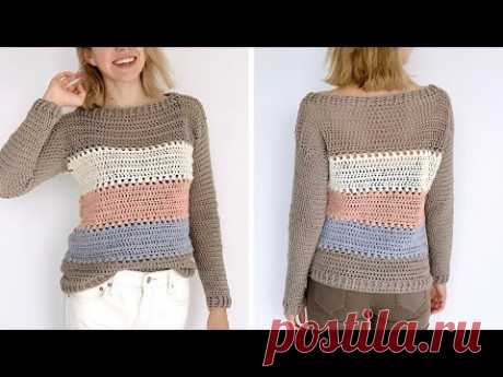 LUV PUFF CROCHET SWEATER - FREE PATTERN