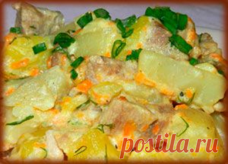 Рецепт приготовления тушеной картошки с мясом в мультиварке
