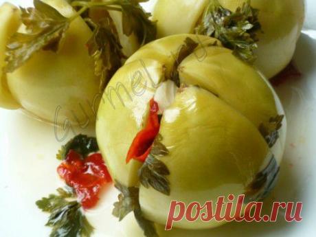 Зелёные помидоры солёные. Рецепт с фото. Пошаговые фотографии. Gurmel