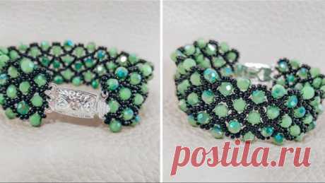 Браслет бисероплетение / Beadpark / Beaded bracelet tutorial