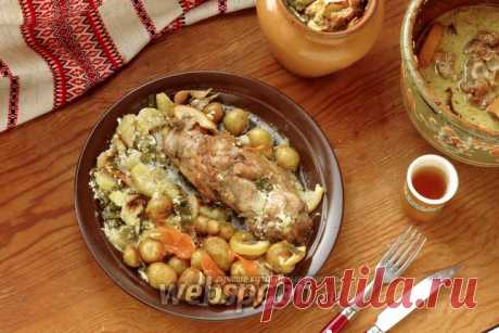 Индейка в горшочке рецепт с фото. Время приготовления: 2 часа, время подготовки: 8 часов (маринование), порций: 6 шт.