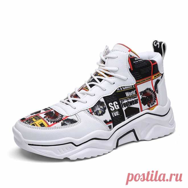 Men Stylish Pattern Cloth Leather Splicing Comfy Wearable Sport Casual Sneakers - US$41.39