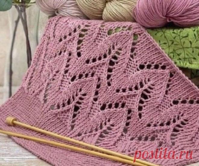 Симпатичный узор спицами